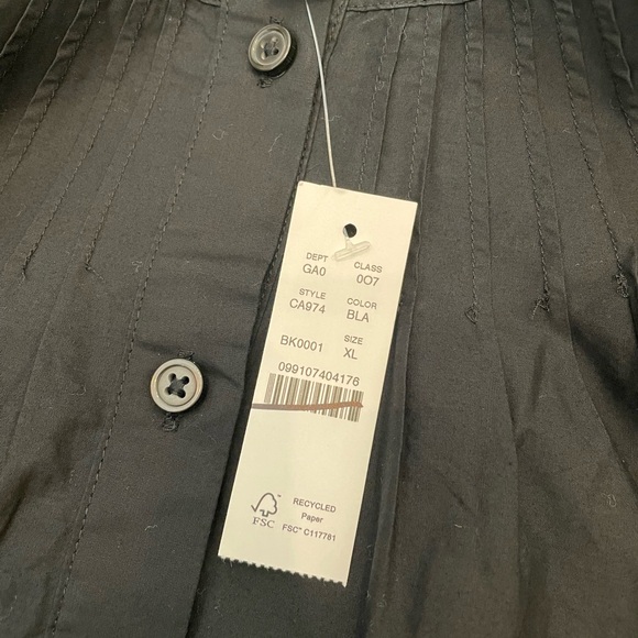 J Crew Jolie Top Size XL in Eyelet Cotton Poplin Black - Picture 5 of 11